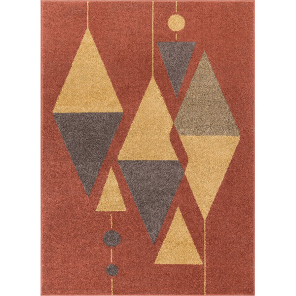 Well Woven Mystic Modern Vintage Geometric Red Area Rug & Reviews Wayfair